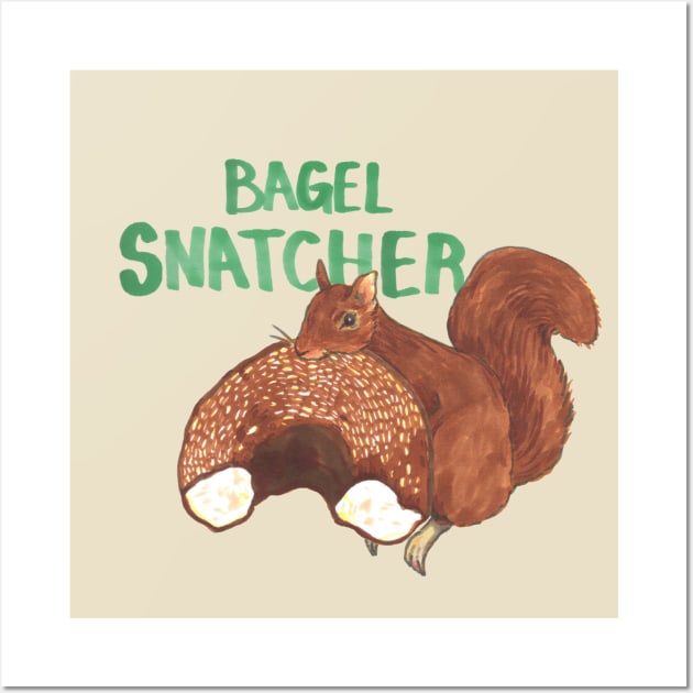 Bagel Snatcher Wall Art by JuniperMew